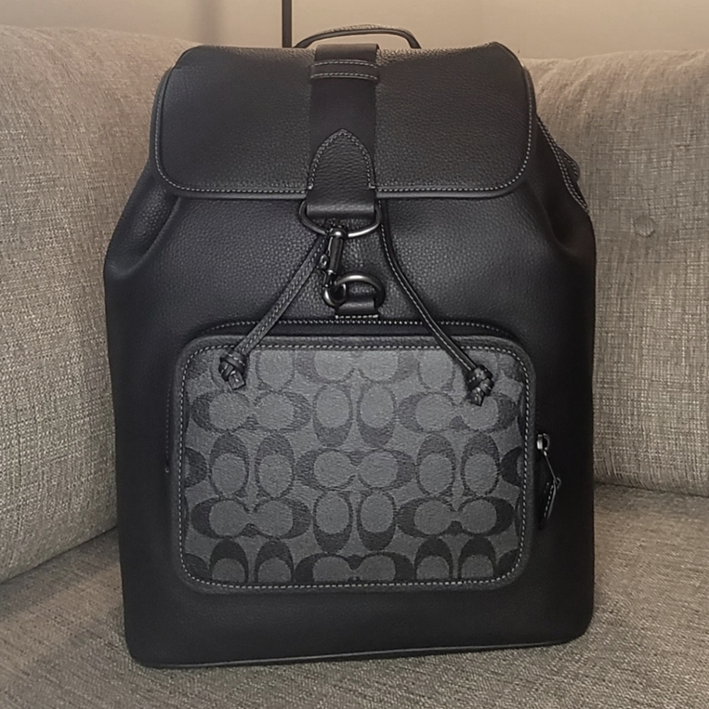 Coach Backpack with Signature Canvas
